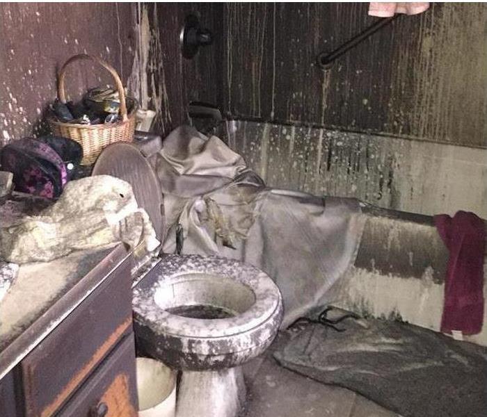 Bathroom Fire Damage